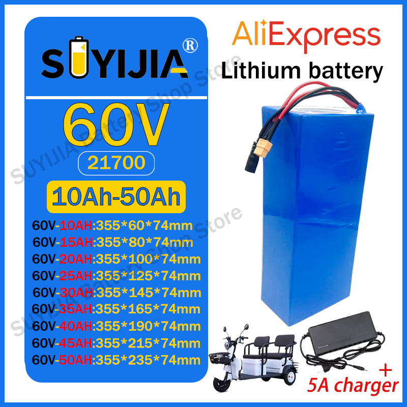 21700 60V 50Ah 45Ah 20Ah 25Ah  - 60V 30Ah Electric Scooter Battery บทวิจารณ์และราคา